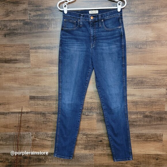 Madewell Jeans 28 Skinny 10" High Rise Hayes Wash F4684 Tummy Control Stretch - Picture 1 of 13